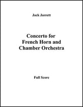 Concerto for French Horn and Chamber Orchestra Orchestra sheet music cover
